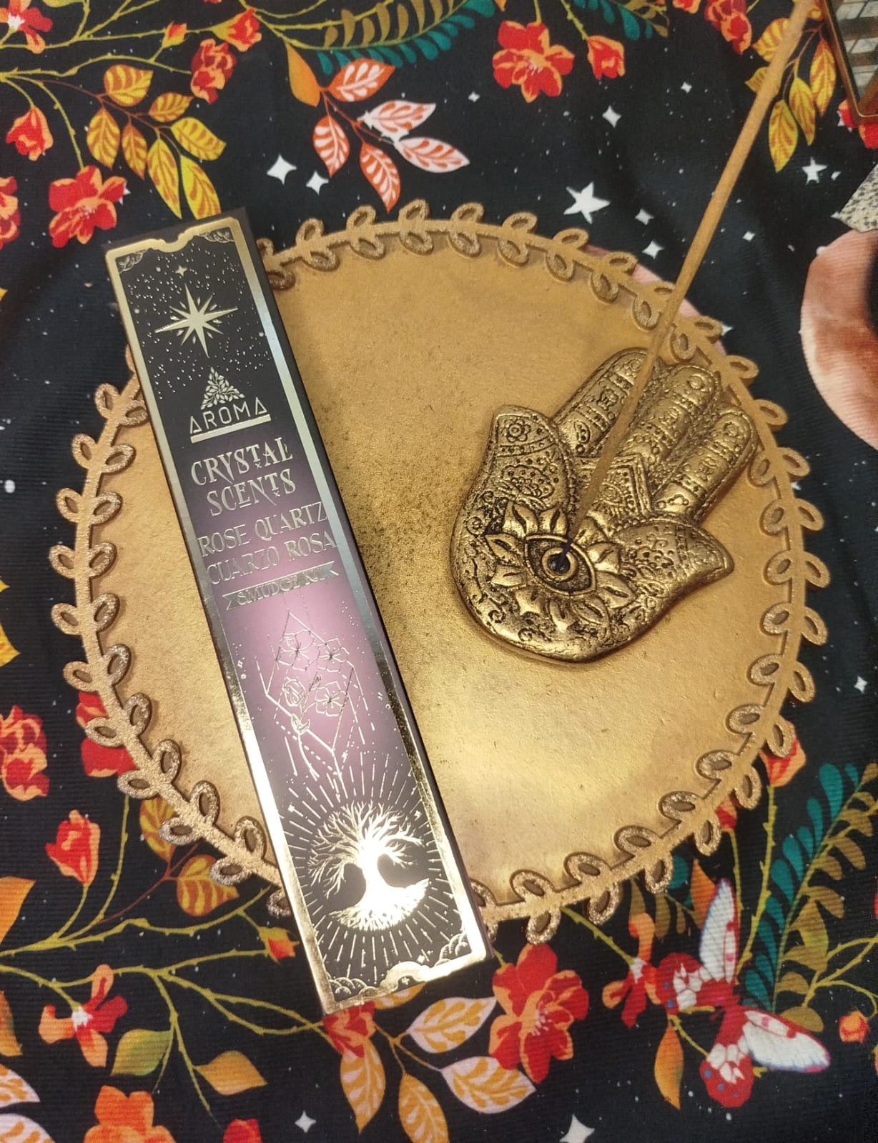 AROMA incienso+cristal Cuarzo Rosa